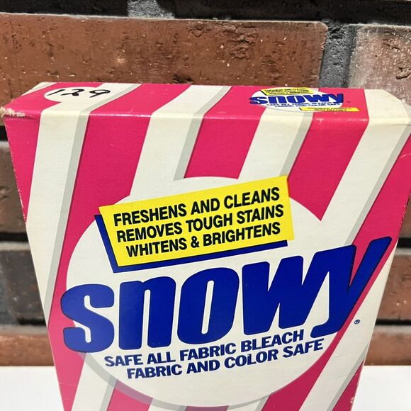 Vintage Snowy Color Safe All Fabric Bleach Unopened Powder 20oz - Picture 4 of 16